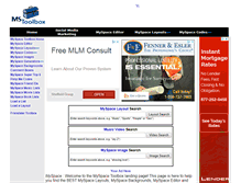 Tablet Screenshot of myspacetoolbox.com